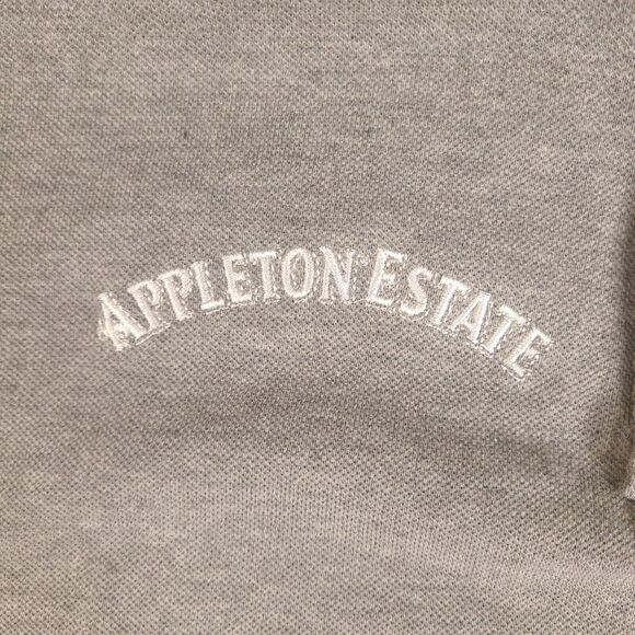 Appleton Estate Jamaica Rum Polo Shirt Mens Large Gray Organic Cotton Embroidery - Picture 5 of 15